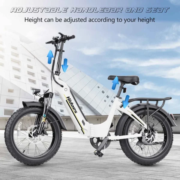 HIDOES BF1 folding fat tire electric bike side view