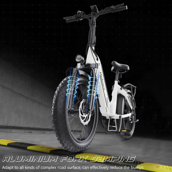 Modern electric bike for adults with powerful motor and long-lasting battery
