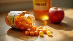 A comparison of different apple cider vinegar supplements including pills, gummies, and liquid.
