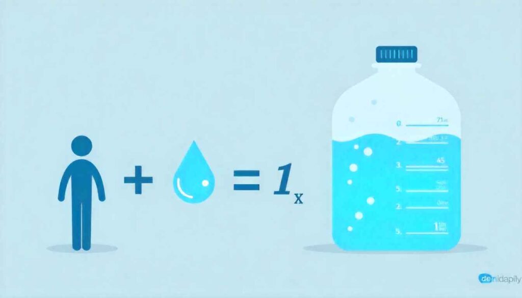 Simple calculator formula for daily water intake while using creatine.